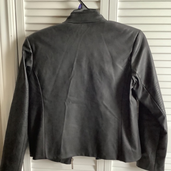 Vegan leather jacket moto jacket - Picture 7 of 8